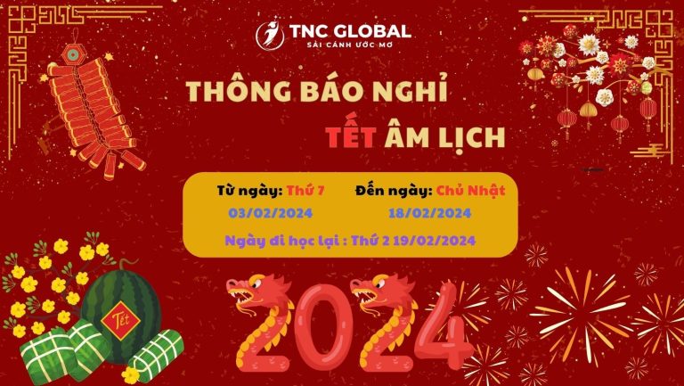 Thông báo về lịch nghỉ Tết Nguyên Đán 2024